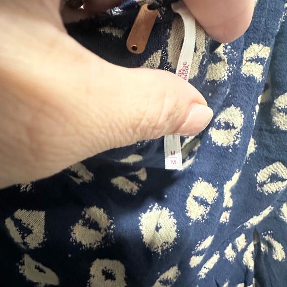 Free People Women's Indigo Molly Tunic Babydoll Bohemian Boho Whimsy Size M - Picture 3 of 3